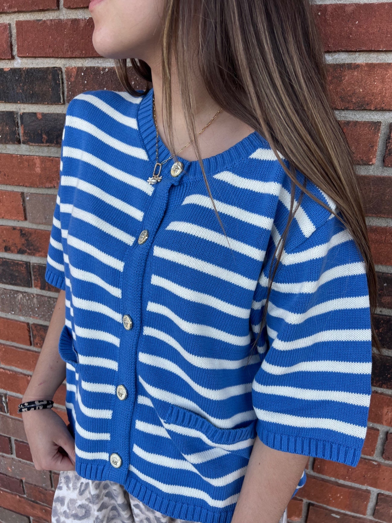     Easy Days Cardigan-Blue