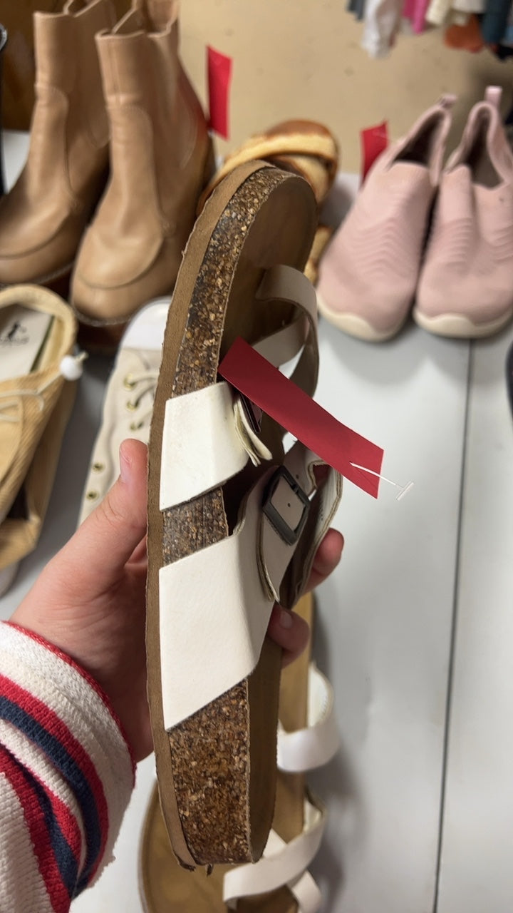 White Sandals 8