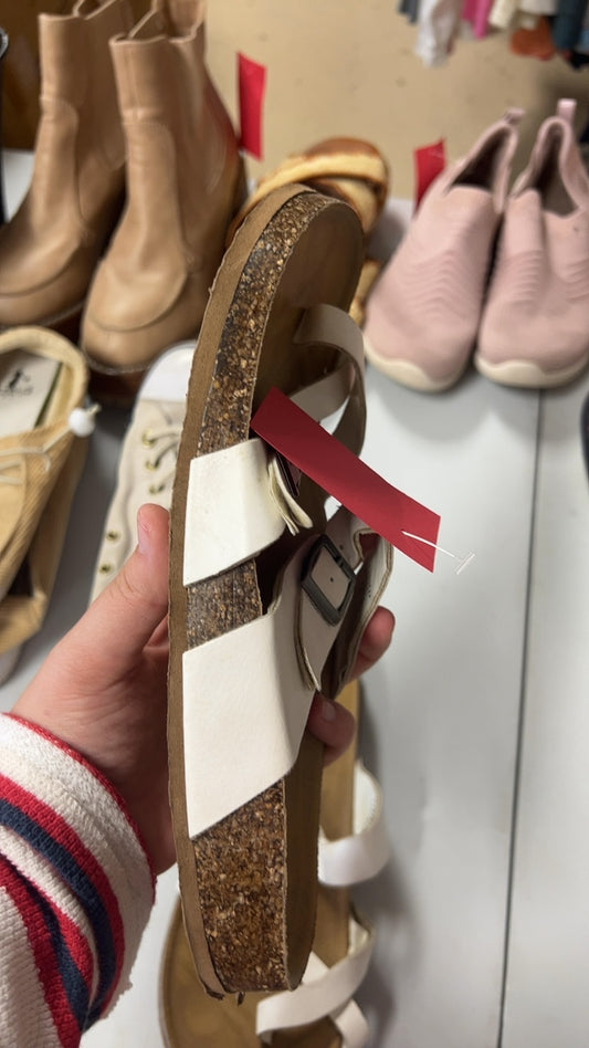 White Sandals 8