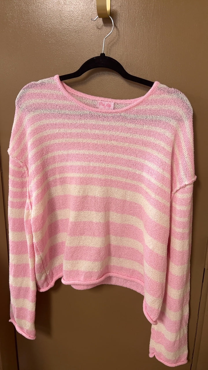 Pink Lily Sweater XL