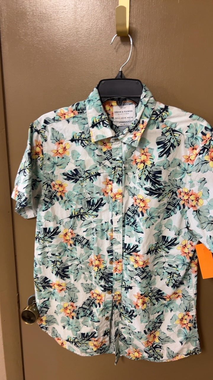 Serene & Flower Shirt MENS MEDIUM