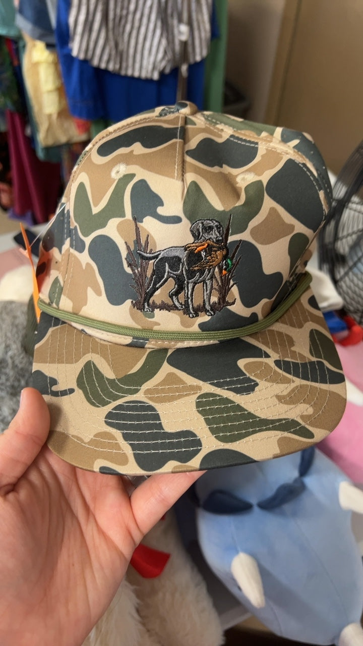 Hat Camo with Dog