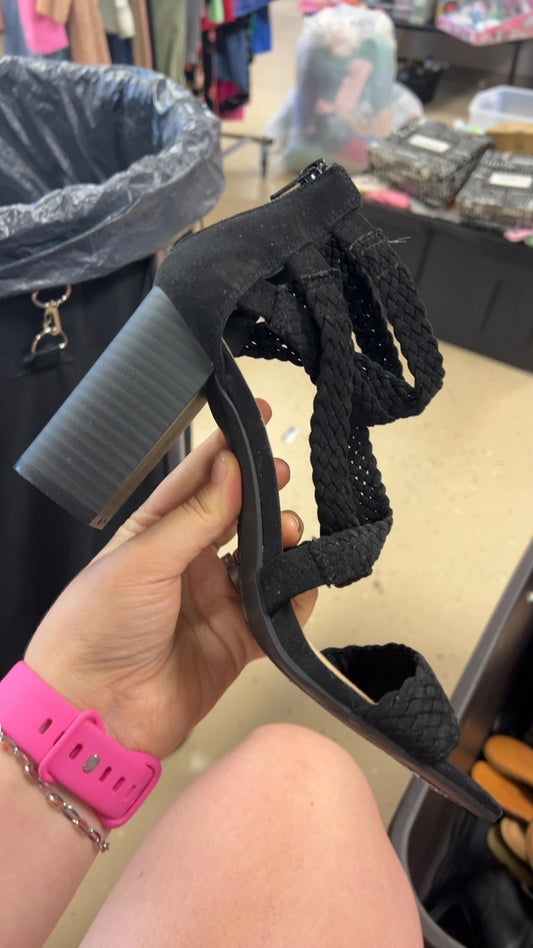 Black Heels Sandals 7.5