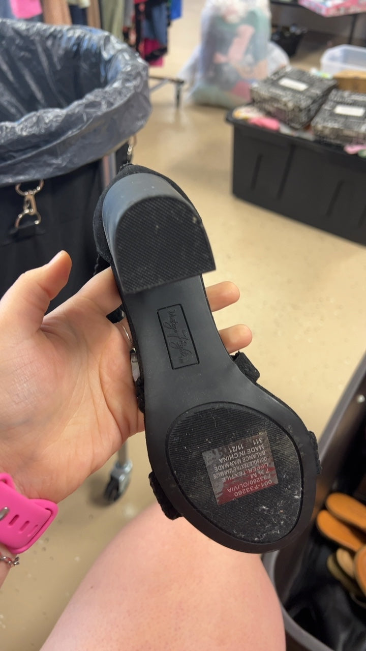 Black Heels Sandals 7.5