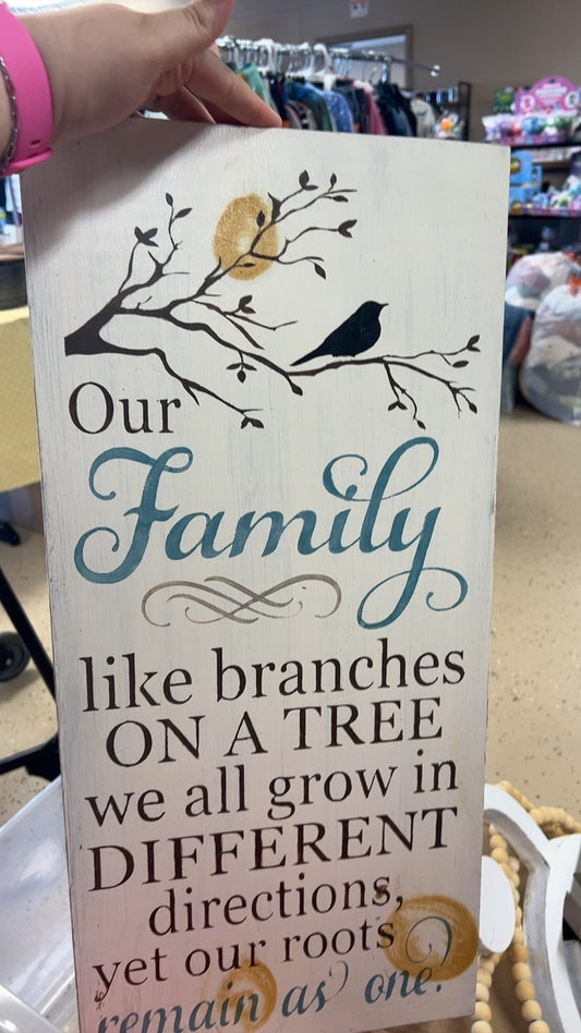 Our Family Decorative Sign