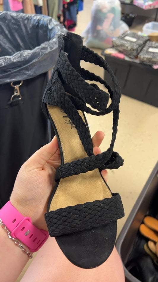 Black Heels Sandals 7.5