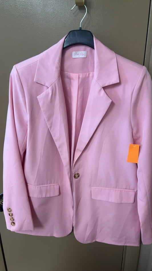 Pink Lily Blazer Large