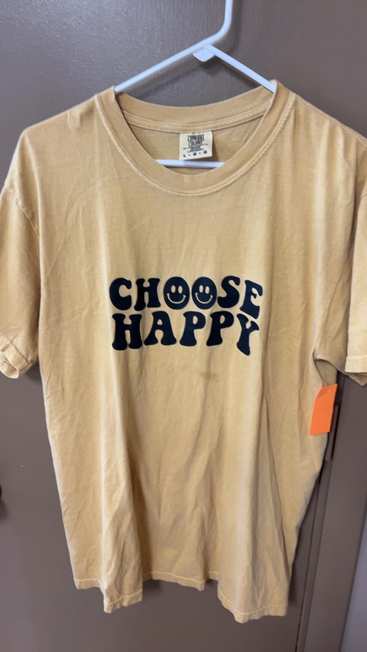 Choose Happy T-Shirt Large