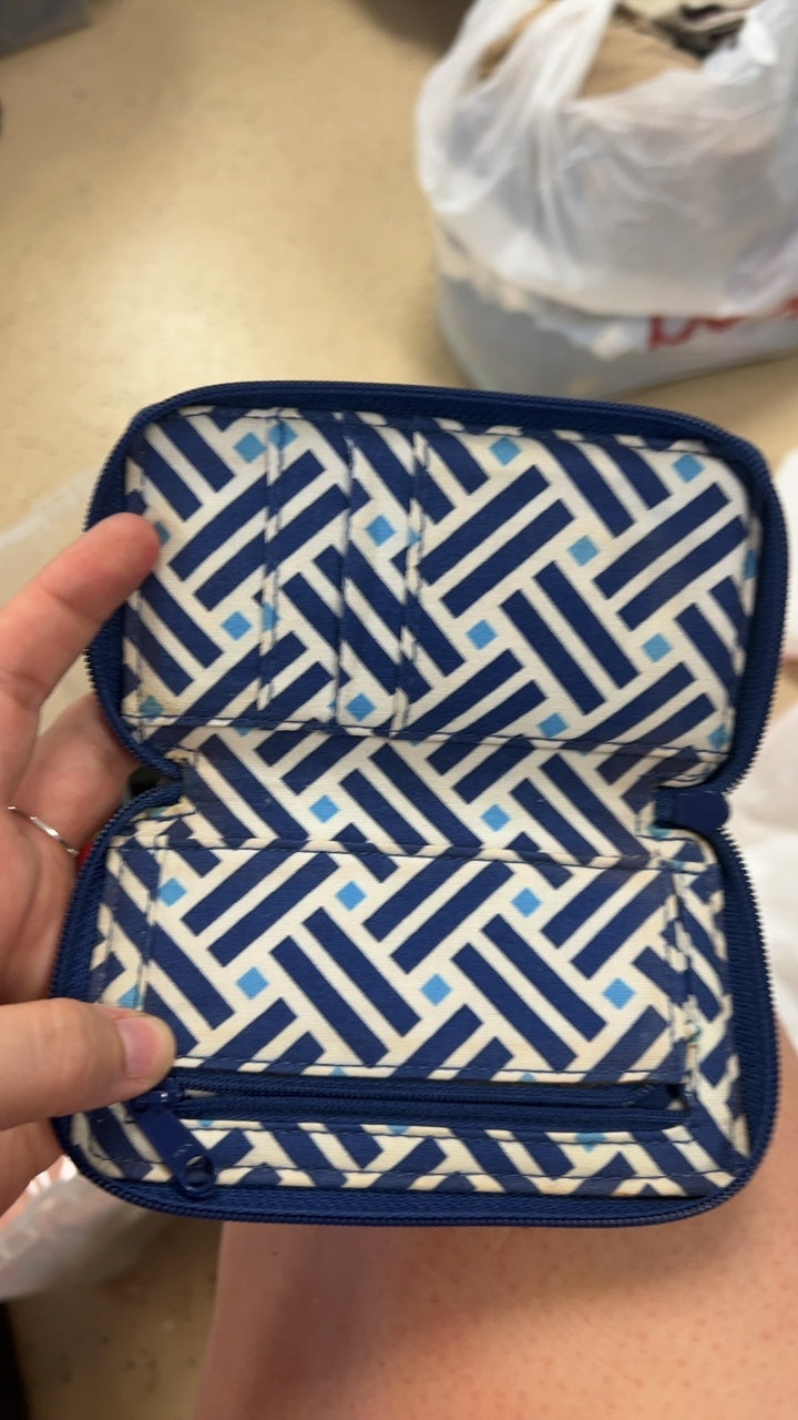 Vera Bradley Bag Small Blue and Pink