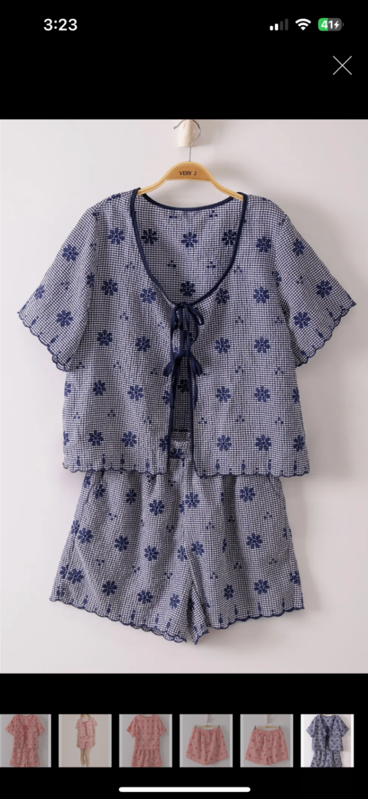 Very J Navy Floral Set