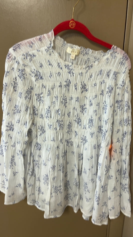 Blue and white Blouse Large
