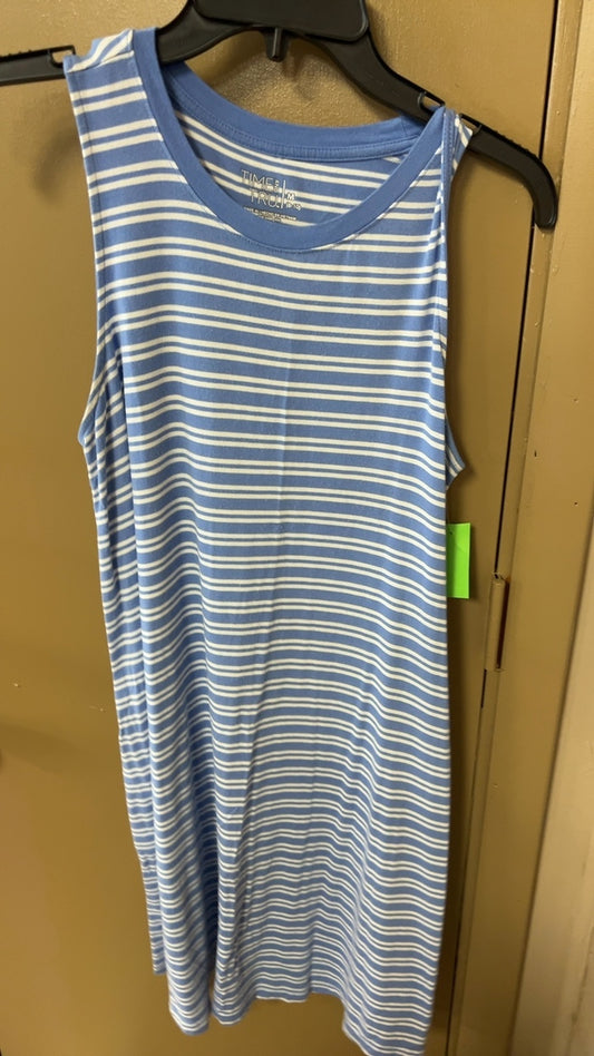 Tank top dress Medium Blue and white