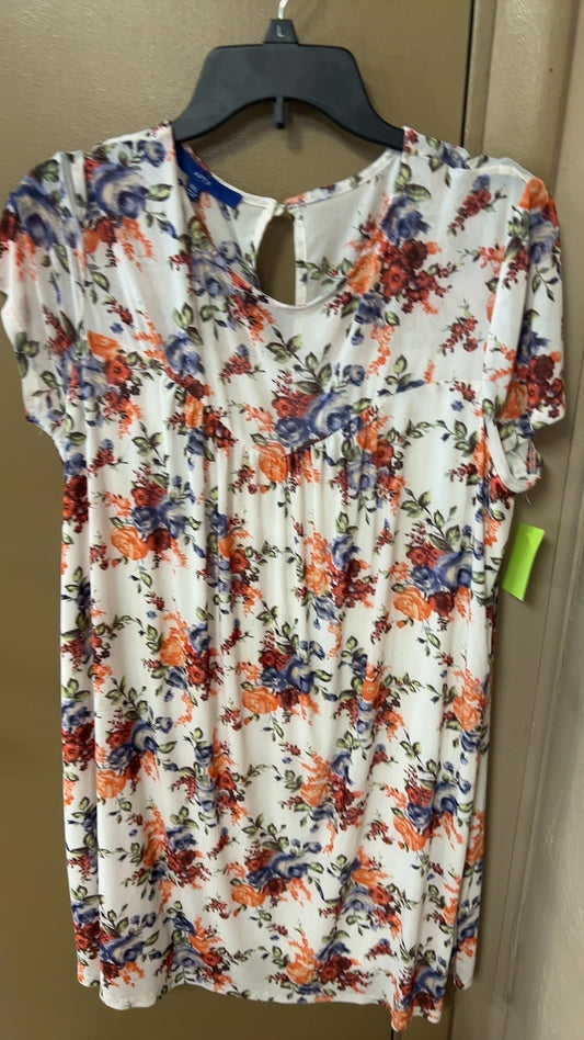 Dress XXL floral print (orange