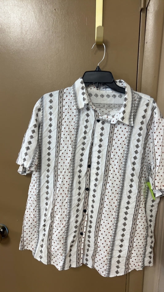 Shirt MENS XL White black and red