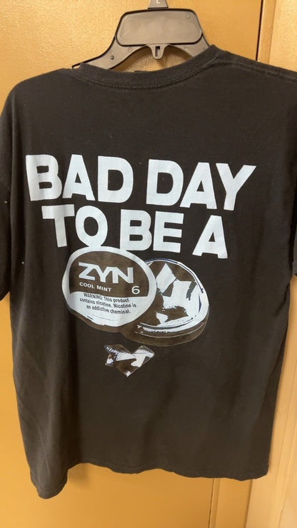 T-Shirt MENS Large Black zyn
