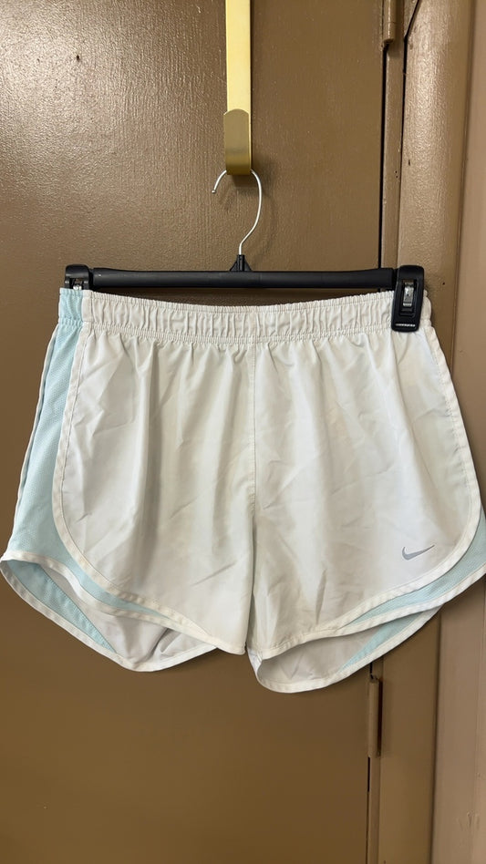 Nike Shorts Large Cream with light blue
