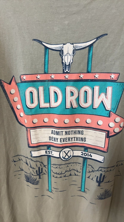 Old Row T-Shirt MENS XL Light Gray