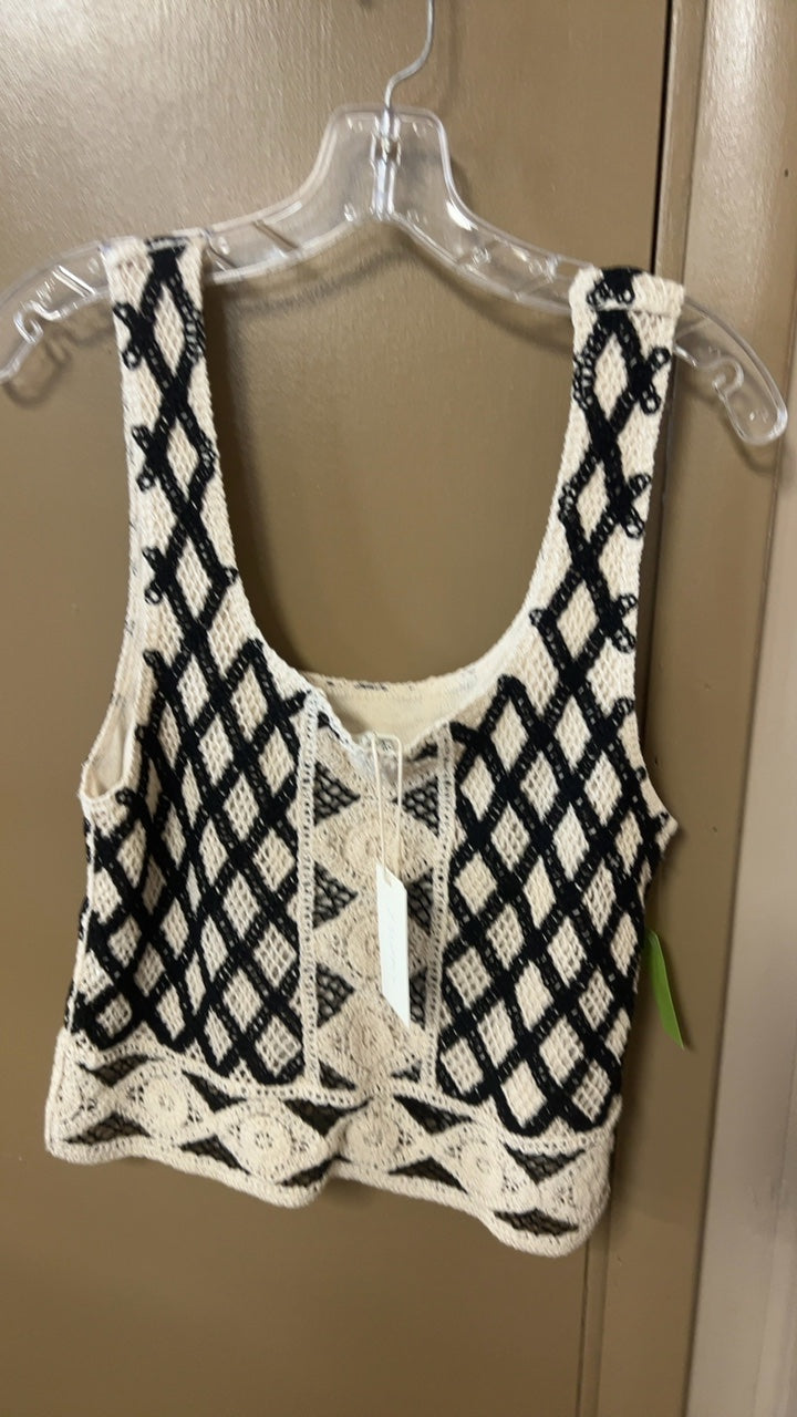 Z Supply Tank top Large Beige and black
