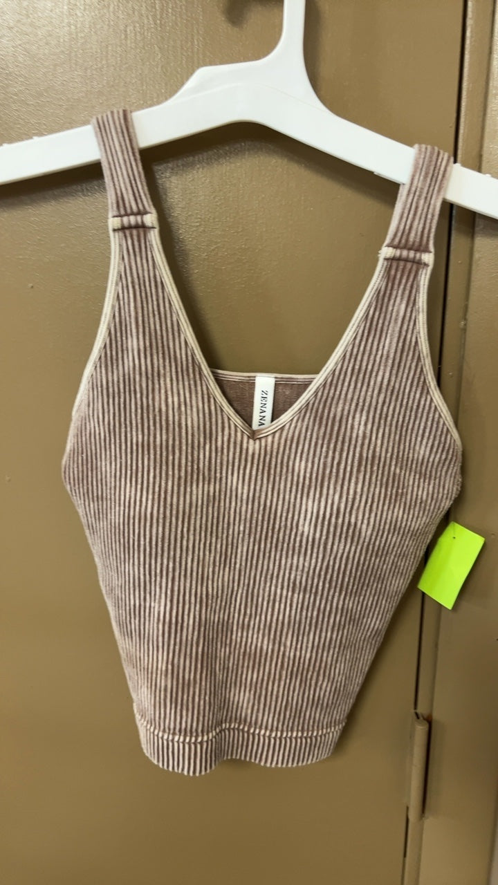 Zenana Tank top Large/XL Beige
