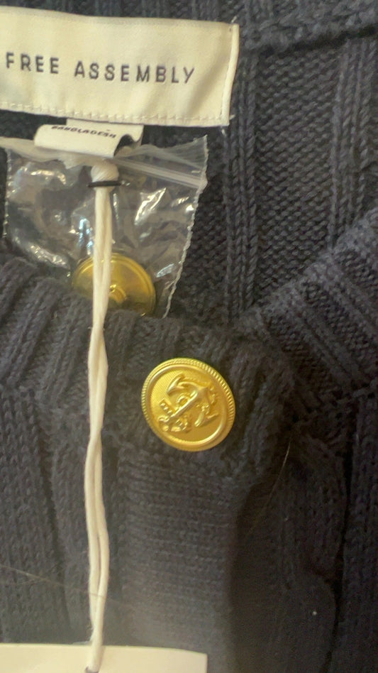 Free assembly Cardigan Medium Navy blue