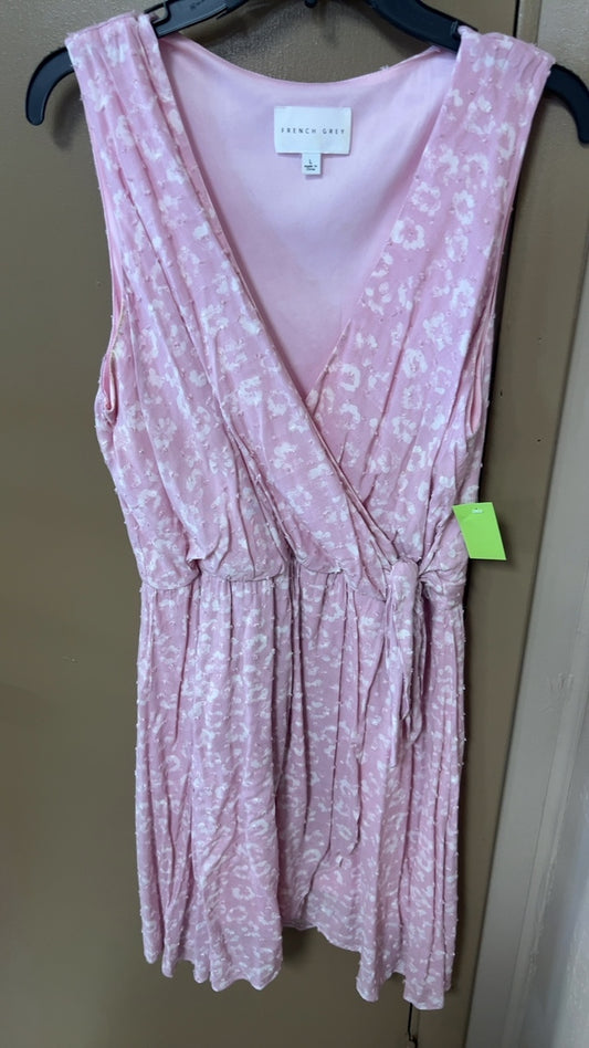 French Grey Dress Large Pink