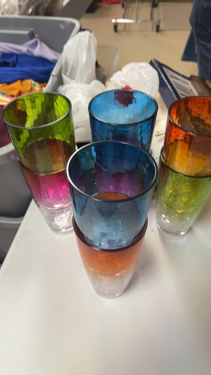 Glassware Multicolor set of (8)