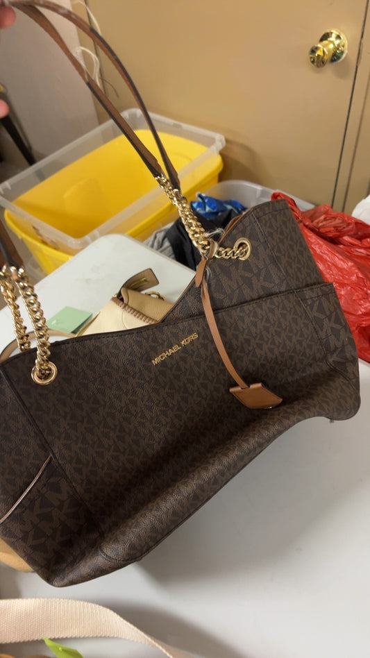 Michael Kors Bag Brown Staps 