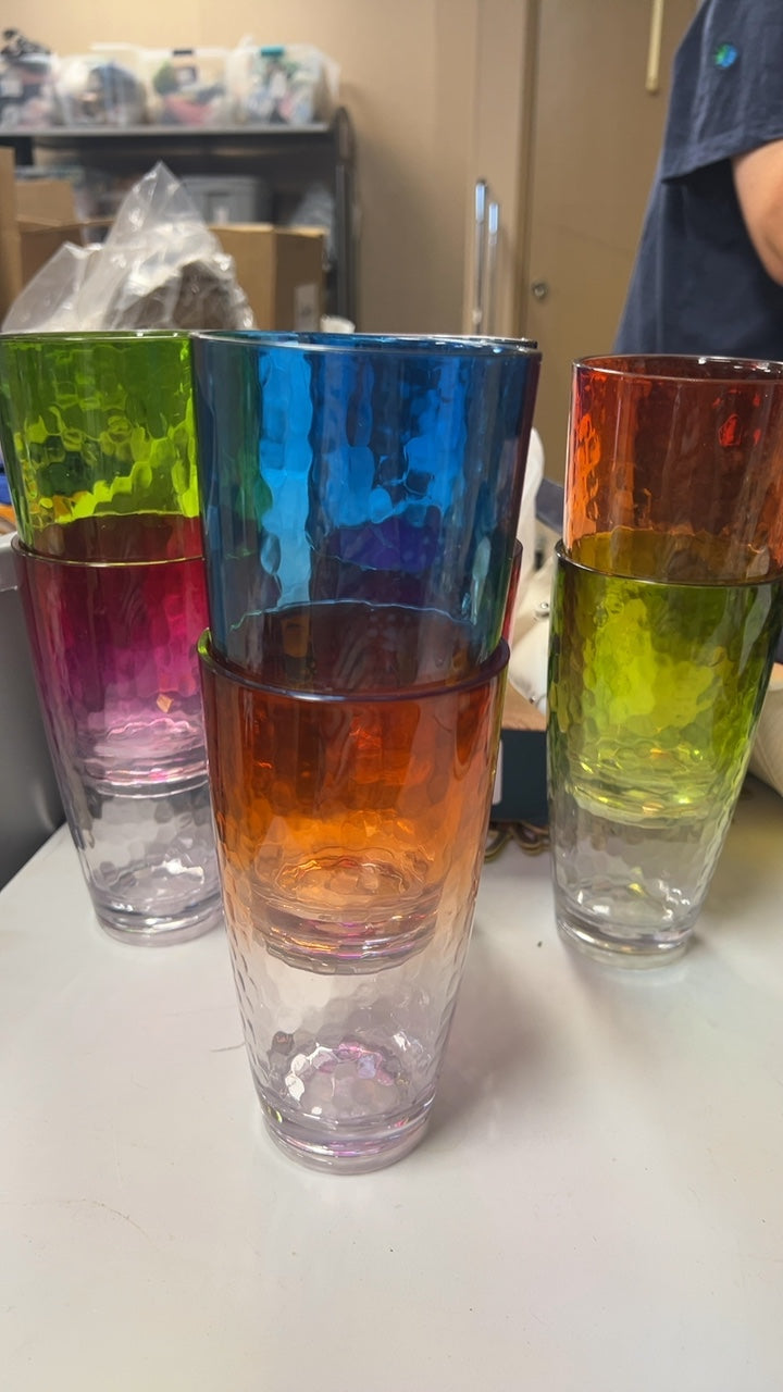 Glassware Multicolor set of (8)