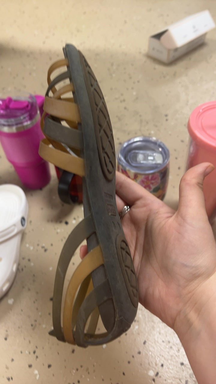 Crocs Sandals 7 Brown and gray