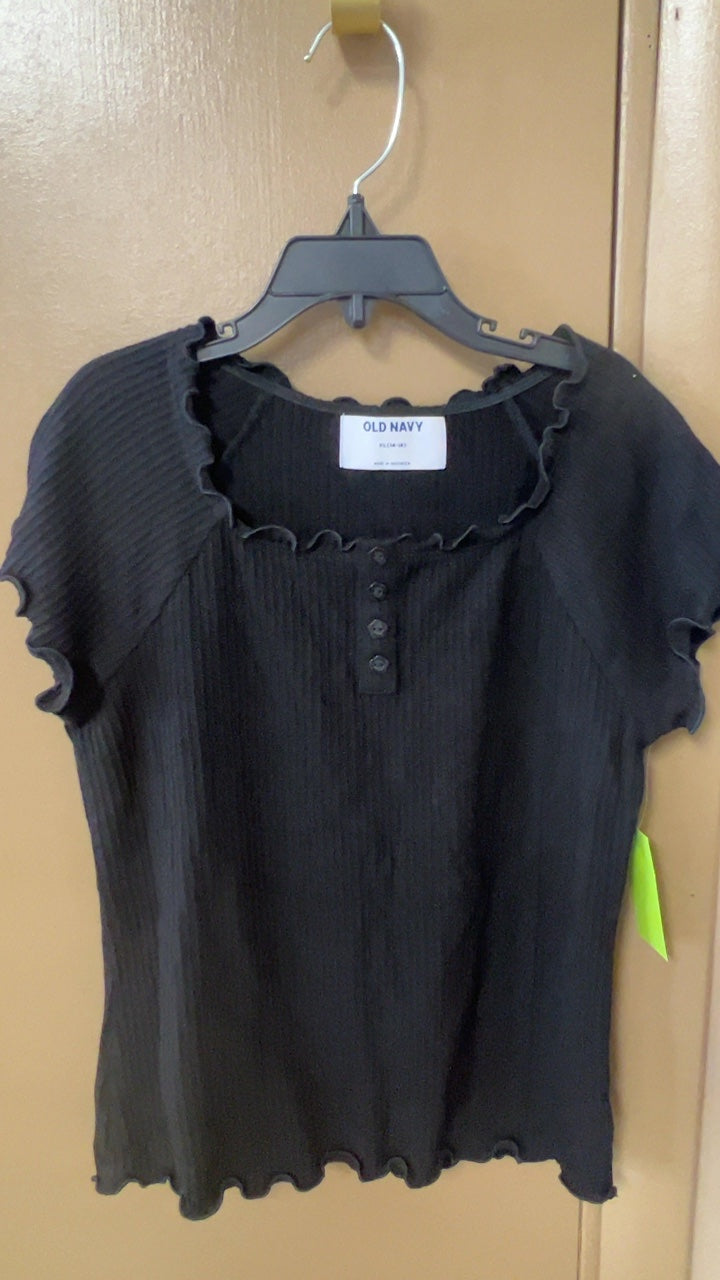 OLD NAVY Top YOUTH 14/16 Black