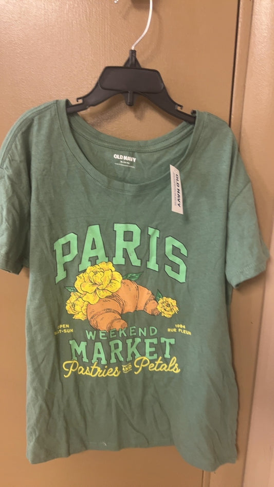 Old Navy T-Shirt YOUTH 14/16 Green