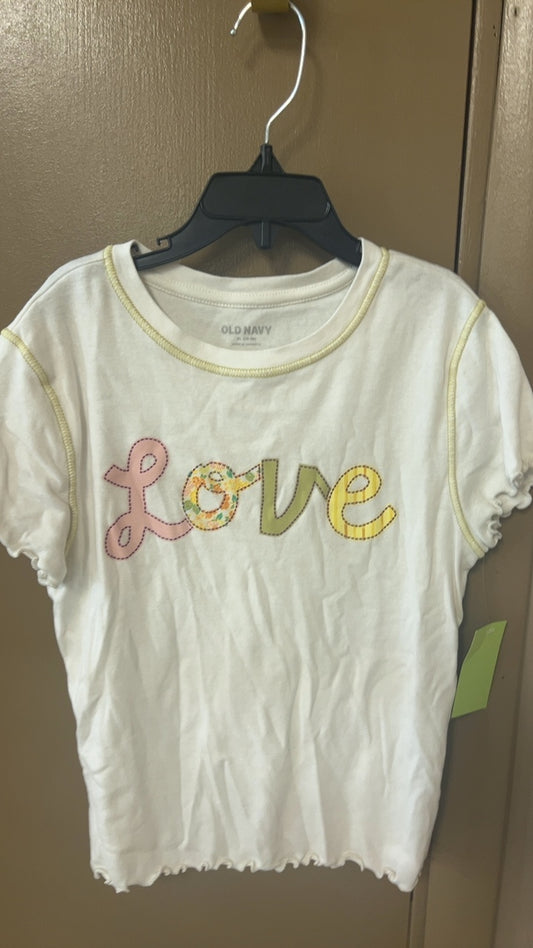 OLD NAVY T-Shirt YOUTH 14/16 Cream
