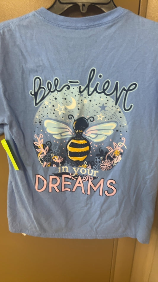 Gurlie Girl Originals T-Shirt YOUTH Large Light blue