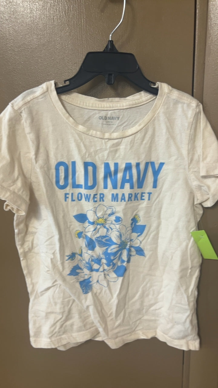 Old Navy T-shirt YOUTH 10/12 Cream