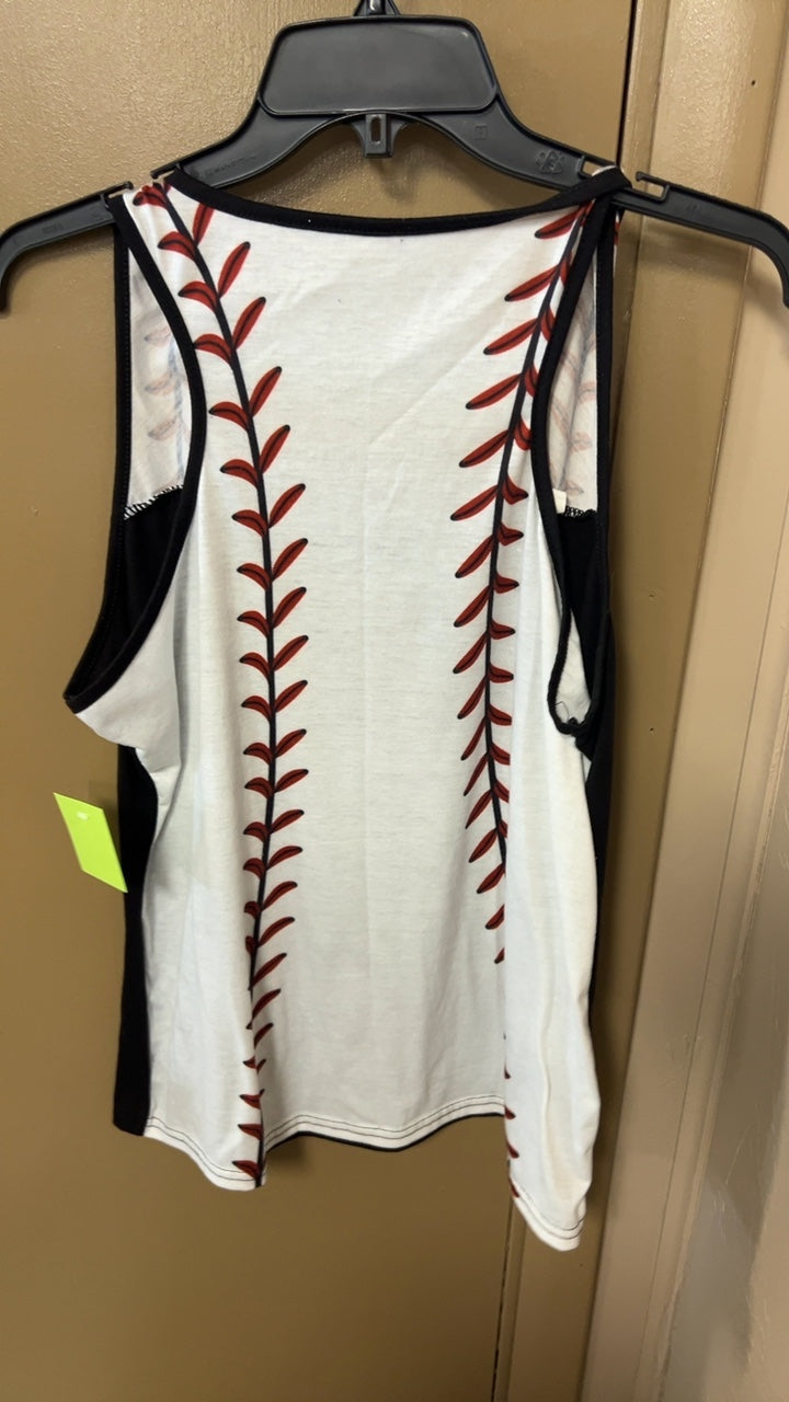 Top Medium Black and white red accents