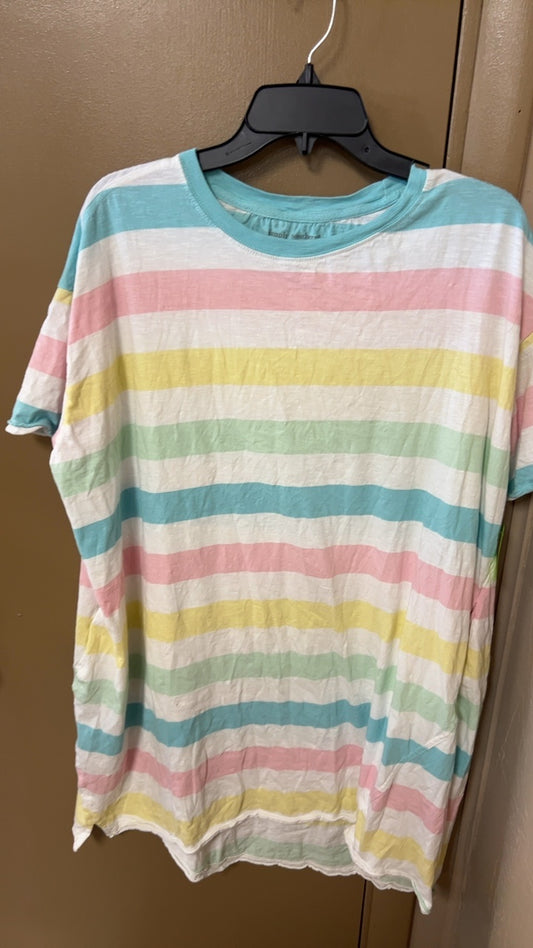 Simply Southern T-Shirt XL Multicolor (Pink, Yellow, Green, Blue, White)