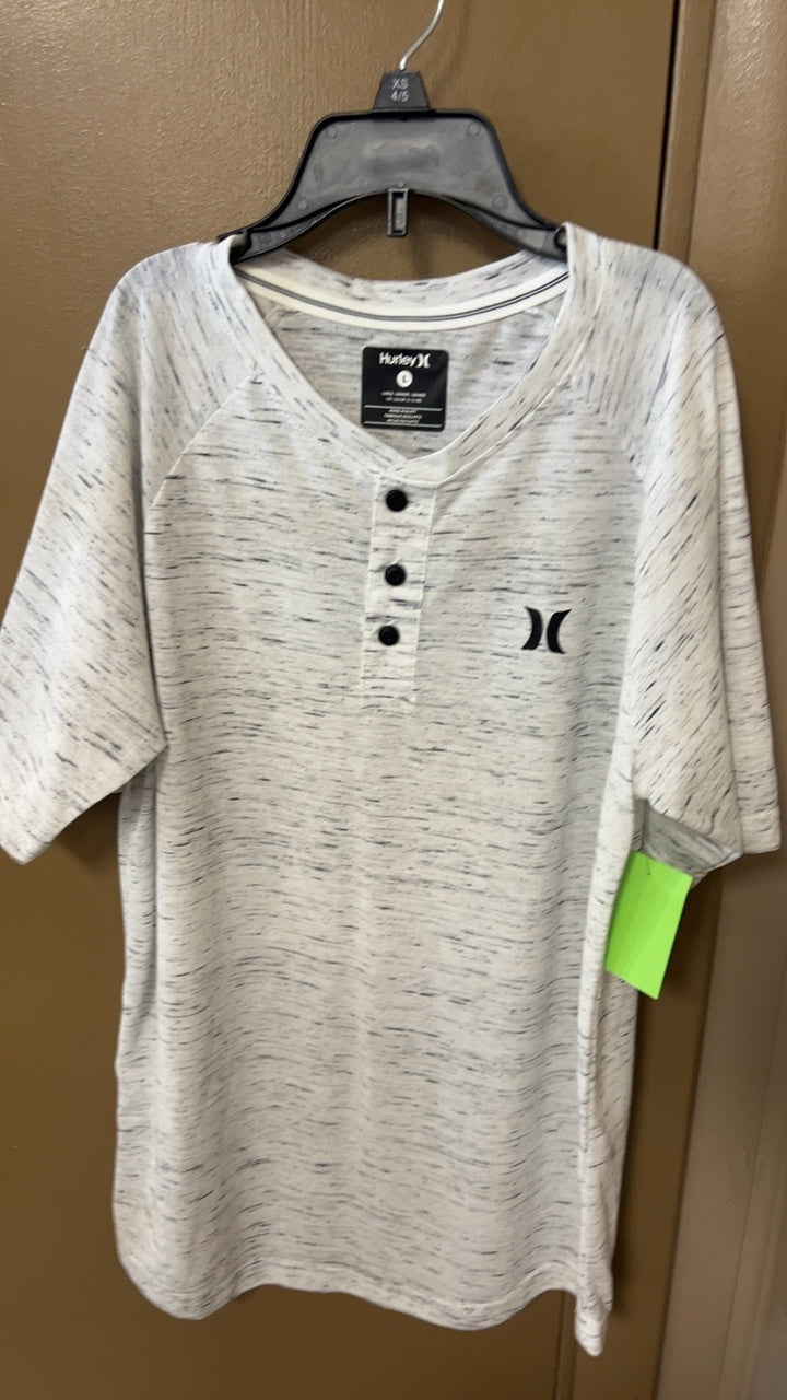 Hurley Shirt YOUTH Large Cream with black speckles