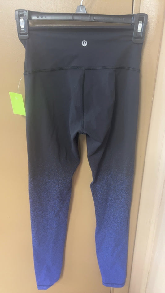 Lululemon Leggings Small Black with blue gradient pattern