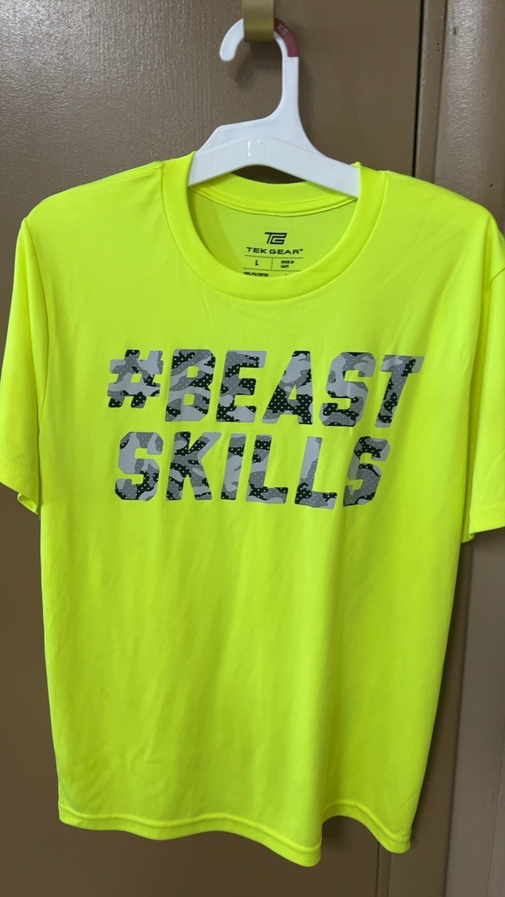 TEK GEAR T-Shirt YOUTH Large Neon yellow