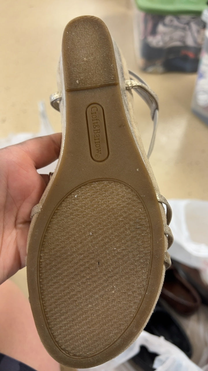 Croft & Barrow Sandals 7.5 Beige