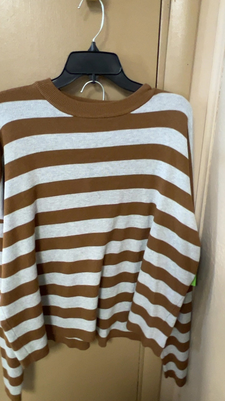 Boutique Sweater 2 piece set Large Brown and off-white