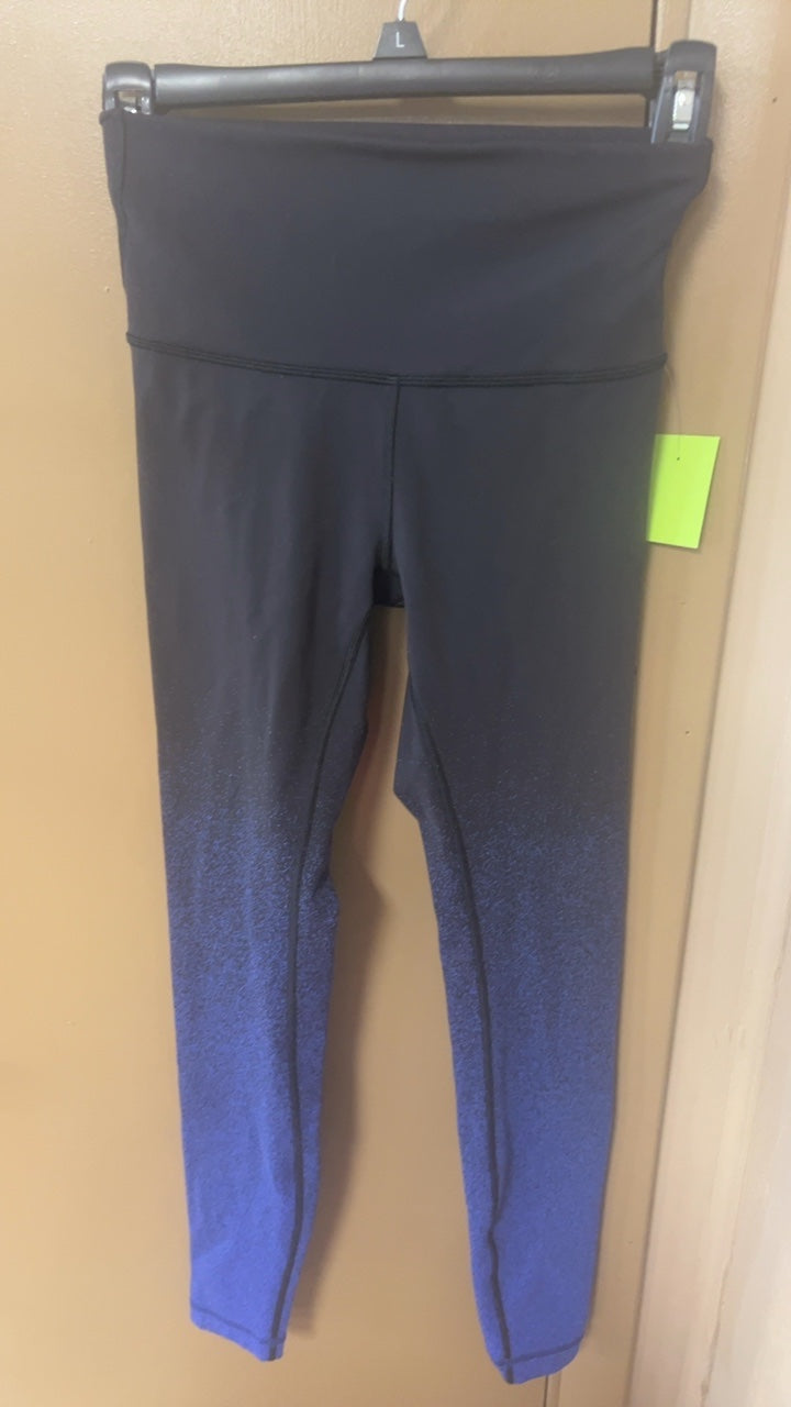 Lululemon Leggings Small Black with blue gradient pattern