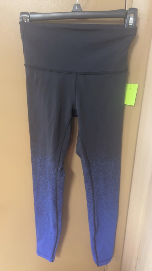 Lululemon Leggings Small Black with blue gradient pattern