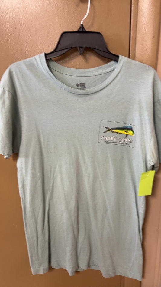 Salty Crew T-Shirt MENS MEDIUM Light Gray