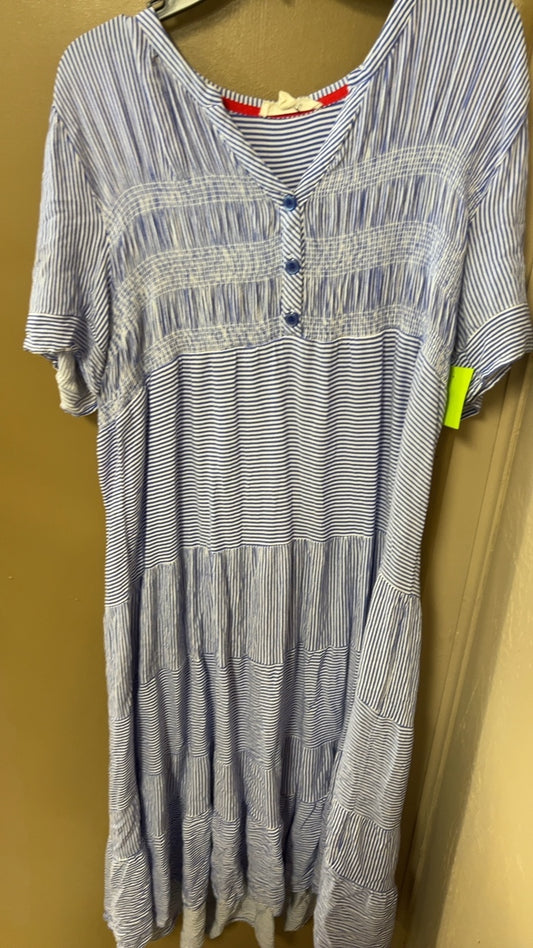  Dress XL Blue and white striped