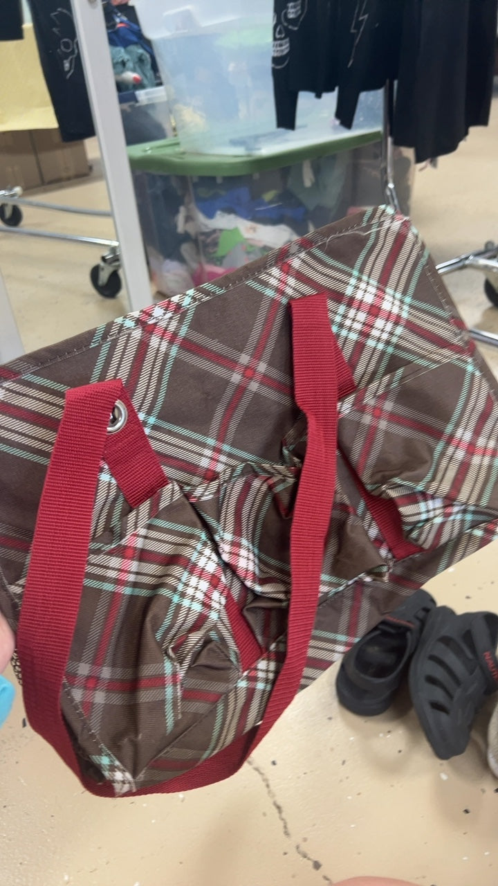 Bag Brown with Red pattern