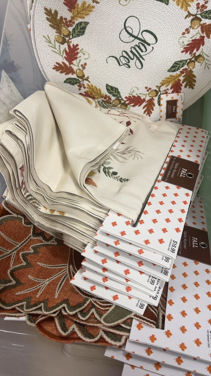 Fall Table Runner Cream