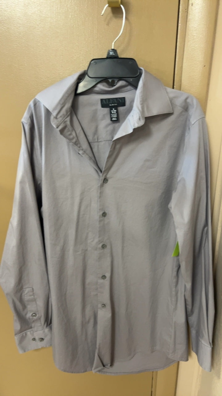 ALFANI Shirt MENS SMALL Light gray