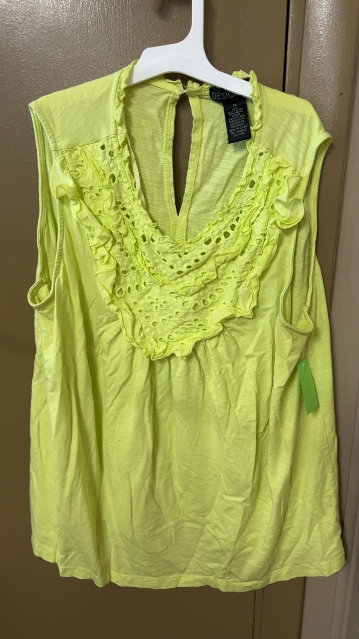 DESIO Tank top 1XL Lemon yellow