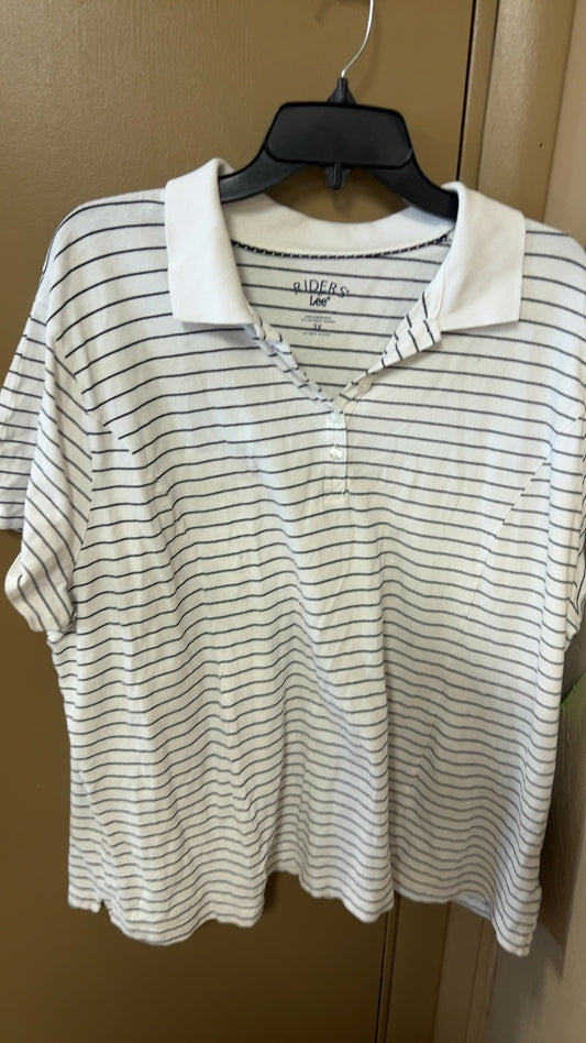 Lee Shirt 3XL White with navy stripes